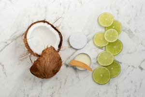 Coconut and lime scented natural cream deodorant